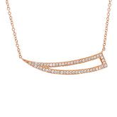 0.26ct 14k Rose Gold Diamond Necklace